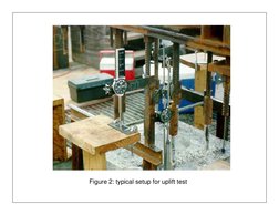 Figure 2: typical setup for uplift test
