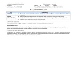 Planificación de Artes Visuales 3D | PDF | Escultura | Educación Secundaria