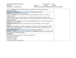 Planificación de Artes Visuales 3D | PDF | Escultura | Educación Secundaria