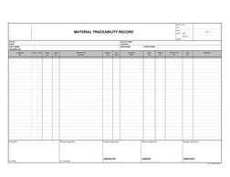 Material Traceability Record Template | PDF | Engineering | Business