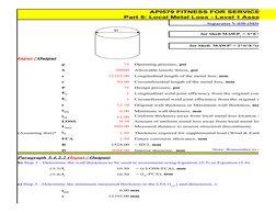 API579 FITNESS FOR SERVICE
Part 5: Local Metal Loss - Level 1 Assessme
Separator V-030 (M36P): Pla
p
75
S
20000
s
12192.00
c