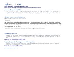About This Template
Guide for Screen Readers
Additional Help
More Project Management Templates (https://www.vertex42.com/Exce