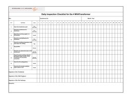 Checklist Transformator Daily Transformer Inspection Checklist | PDF | Transformer | Electrical ...