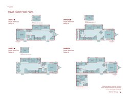 Prowler
Travel Trailer Floor Plans
Sleeping capacity based on standard 
layout. Optional furniture may increase 
or decrease