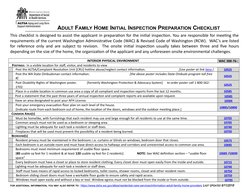 Afh Checklist.pdf AFH Initial Inspection Preparation Guide | PDF | Bedroom | Toilet