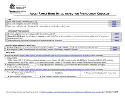 Afh Checklist.pdf AFH Initial Inspection Preparation Guide | PDF | Bedroom | Toilet