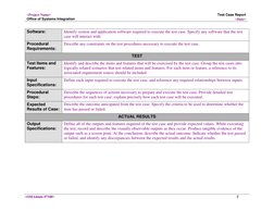 <Project Name> 
Office of Systems Integration 
Test Case Report 
<Date> 
 
<OSIAdmin #7348> 
 
 
 
 
 
2 
Software: 
Identify