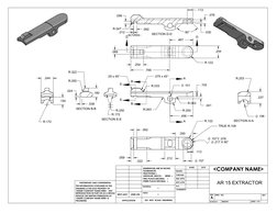 AR-15 Extractor Technical Drawing | PDF | Teaching Mathematics
