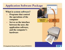 What is system software?

Programs that control 
the operations of the 
computer

Serves as the interface 
between the user