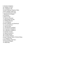 5. Nombres Verdaderos
5a. Ventajas a tu Favor
5b. La Espada en Alto
Concept Challenge. Dangerous Steps
Combo Challenge. Sleep