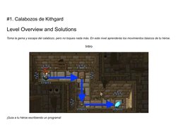 #1. Calabozos de Kithgard
Level Overview and Solutions
Toma la gema y escapa del calabozo, pero no toques nada más. En este n