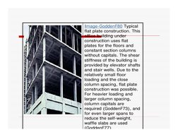 Typical 
GoddenF80
-
Image
flat plate construction. This 
office building under 
construction uses flat 
plates for the floor