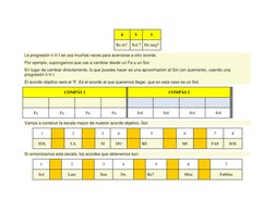 ii
V
I
Re m7 Sol 7 Do maj7
La progresión ii-V-I se usa muchas veces para acercarse a otro acorde.
Por ejemplo, supongam