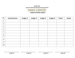 Musical Judges Pattern Dance Contest Judging Criteria Sheet | PDF