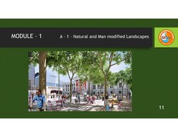 MODULE – 1          A – 1 – Natural and Man modified Landscapes
11
