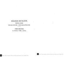 DIÁLOGOS DE PLATÓN. 
TERCERA SERIE. 
DIÁLOGOS DOGMÁTICOS. 
TOMO SEGUNDO. 
EL POLÍTICO—TIMEO.—CRITIAS. 
Platón, Obras completa