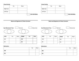 Simple Vision Test Form Vision Screening Form Deped | PDF | Eye | Visual System