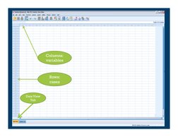 ENTER DATA IN SPSS 
7
Columns:
variables
Rows: 
cases
Data View 
Tab
