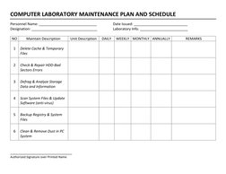 Computer Lab Maintenance Schedule | PDF | Antivirus Software | Computer ...