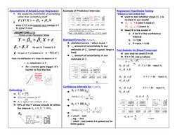 Assumptions of Simple Linear Regression 
1.
We model the AVERAGE of something 
rather than something itself 
2.
 
         
 