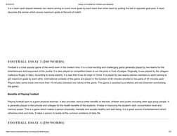 Football Essay for Students and Kids | PDF | Association Football ...