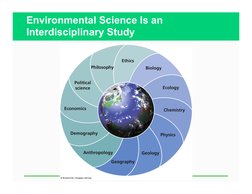 Environmental Science Is an 
Interdisciplinary Study  
