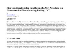 Risk Assessment for New Autoclave Installation | PDF | Risk Management ...