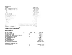 DESCRIPTION
 
   P IN Kn.
21200.00 Kn
Mx  IN  Kn-M (Moments about xx)
18874.83 Kn-m
My  IN  Kn-M (Moments about yy)
424.00 Kn