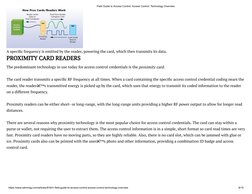 1/6/2019
Field Guide to Access Control: Access Control: Technology Overview
https://www.sdmmag.com/articles/81641-field-guide