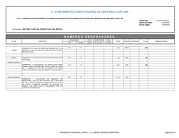 MMMM
OBRA:
DURACION:
60 días naturales
INICIO DE OBRA:
FIN DE OBRA:
LOCALIDAD: SAN PABLO COATLAN,  MIAHUATLAN, OAX., MEXICO
A
