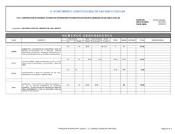 MMMM
OBRA:
DURACION:
60 días naturales
INICIO DE OBRA:
FIN DE OBRA:
LOCALIDAD: SAN PABLO COATLAN,  MIAHUATLAN, OAX., MEXICO
A