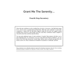 AA 4th Step Inventory Worksheets | PDF | The Big Book (Alcoholics ...