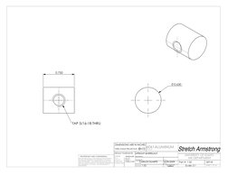 0.750
TAP 5/16-18 THRU
0.630
UNIVERSITY OF IDAHO
 ME DEPARTMENT
LINEAR:
X. .1
X.X .01
X.XX .001
X.XXX .005
SHEET 7 OF 62
THE