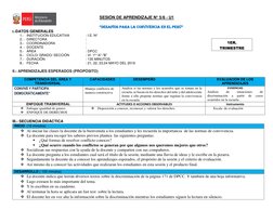 Normas de Convivencia en DPCC 1° Sec. | PDF | Discriminación | Evaluación