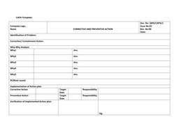 CAPA Report Template and Example | PDF