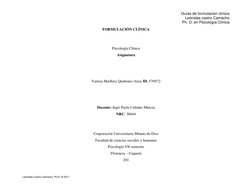 Guías de formulación clínica  
Leónidas castro Camacho  
Ph. D. en Psicología Clínica  
Leonidas Castro Camacho, Ph.D. © 2011
