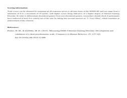 Ign 9 Score IGDS9-SF: Internet Gaming Disorder Scale | PDF