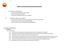 Diesel Storage Tank Refuelling Permit System.pdf Diesel Fuel Receiving Procedure | PDF | Flow Measurement | Diesel Engine
