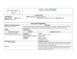 Historias Mágicas Kindergarden
"Jugando con alegría crecemos con sabiduría"
1. IDENTIFICACIÓN
EJE TEMÁTICO: