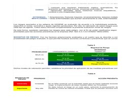 DAÑINO
Tabla 3 
PROBABILIDAD
Magnitud de Riesgo
SEVERIDAD
LIGERAMENTE DAÑINO (4)
DAÑINO (6)
BAJA (3)
MEDIA (5)
ALTA (9)
Dicho