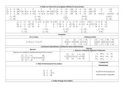 4. Hallar Los Valores De Las Incógnitas (Método De Gauss-Jordan)
(
1
2
−3
29
4
5
−6
24
3
1
−2
24)
f 2−4 f 1
f 3−3f 1
∼(
1
2
3