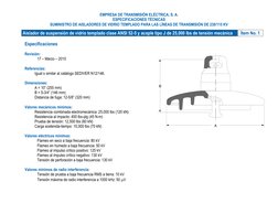EMPRESA DE TRANSMISIÓN ELÉCTRICA, S. A. 
ESPECIFICACIONES TÉCNICAS 
SUMINISTRO DE AISLADORES DE VIDRIO TEMPLADO PARA LAS LÍNE