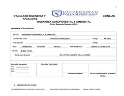 1
FACULTAD INGENIERIA Y
CIENCIAS
APLICADAS
INGENIERIA AGROFORESTAL Y AMBIENTAL
Ciclo: Segundo Semestre 2020
INFORMACIÓN GENER