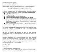 Recordar antecedentes de Jabes.
Fue el más ilustre de sus hermanos
Invocó Jabes al Dios de Israel
La partícula del deseo (No