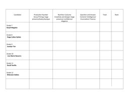 Pageant Judging Criteria Overview | PDF | Language Arts & Discipline ...