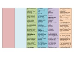 fundamental sólida. 
Su pensamiento se 
organiza de forma 
secuencial, 
recorriendo una serie
de pasos antes de 
generar cual