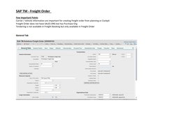 SAP TM Freight Order Overview | PDF | Cargo | Train
