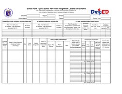 School Form 7 Personnel Assignment Guide | PDF | Teachers | Government