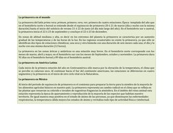 La primavera en el mundo 
La primavera del latín prima vera: primum, primero; vera, ver; primera de cuatro estaciones. Época
