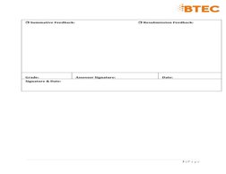 ❒ Summative Feedback:                                                                 ❒ Resubmission Feedback:
Grade:
Assesso